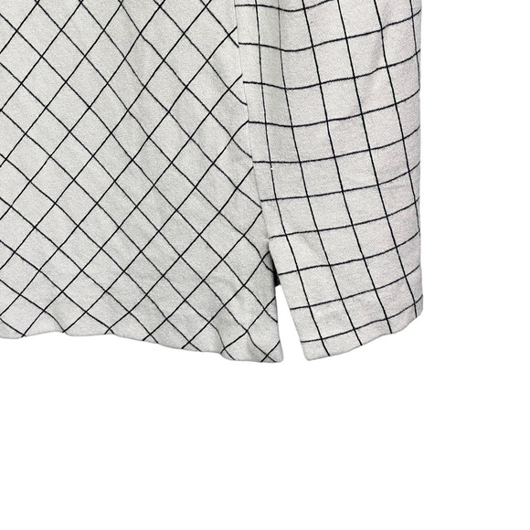 J.Jill Ponte Knit Tunic Top Off White/Black Stretch Size Medium - Picture 6 of 9